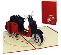 LIN17380, Pop Up Cartes Vespa, cartes de vœux Vespa, cartes d'anniversaire, cartes de vœux Anniversaire, Scooter, Vespa, N253