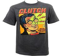 LIN50YIIY Clutch Band X Ray Vision T Shirt Grey Manches Courtes(Medium)