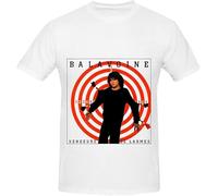 LIN50YIIY Daniel Balavoine Vendeur De Larmes Jazz Mens O Neck Custom Shirt White Manches Courtes(Small)