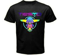 LIN50YIIY DJ Tiesto Mens Ladies t Shirts pour Homme avec Logo Trance House Music Variant Noir Taille XS à, Manches Courtes(Medium)