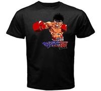 LIN50YIIY Fight!! Ippo Hajime No Ippo Boxing Manga Men's Black T-Shirt Black Manches Courtes(XX-Large)