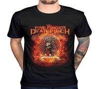 LIN50YIIY Finger Death Punch Burn in Sin Graphic T Shirt Merch FFDP 5Fdp Manches Courtes(Small)