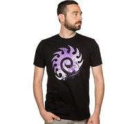 LIN50YIIY Habo Line Starcraft II Zerg Silhouette Men's Short Sleeve Shirt Shirt Black Manches Courtes(3X-Large)