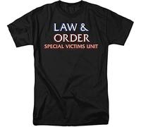 LIN50YIIY Law and Order SVU Logo Adult T-Shirt Black Manches Courtes(Medium)