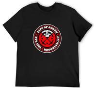 LIN50YIIY Men's Cotton Shirt Life of Agony We are The Underground Short Sleeves Black Manches Courtes(3X-Large)