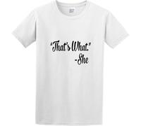 LIN50YIIY Men's Cotton Shirt That's What She Said Button Closure White Manches Courtes(3X-Large)