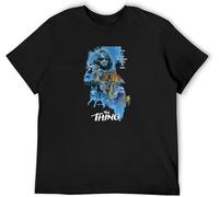 LIN50YIIY Men's He Thing V48 T-Shirt Movie Poster Horror John Carpenter All Black Manches Courtes(Small)
