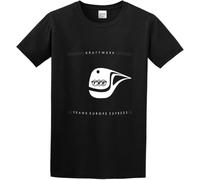 LIN50YIIY Men's T Shirt Trans Europa Expresss Cool and Breathable Black Manches Courtes(Large)