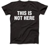 LIN50YIIY Men's This is Not Here As Worn by T-Shirt Black Manches Courtes(Large)