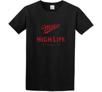 LIN50YIIY Miller High Life Cotton Round Neck Shirt for Men Manches Courtes(XX-Large)