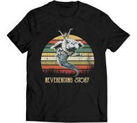 LIN50YIIY Neverending Story Fan Vintage Shirt Humorous Black T-Shirt Manches Courtes(X-Large)