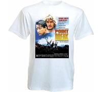 LIN50YIIY Point Break Movie Poster T Shirt White Manches Courtes(3X-Large)