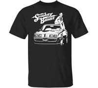 LIN50YIIY Smokey and The Bandit Burt Reynolds Retro Movie Classic Firebird Logo Unisex Black Adult T-Shirts Manches Courtes(Small)
