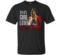 LIN50YIIY This Girl Loves Her Steve Perry, Black Manches Courtes(X-Large)