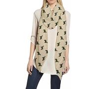 Lina & Lily Écharpe Châle Foulard Femme Bufanda Imprimé Chiens - Bouvier Bernois (Beige)