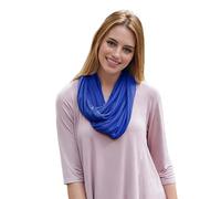 Lina & Lily Écharpe Infinity légère en jersey modal de qualité supérieure pour femme, bleu royal, taille unique