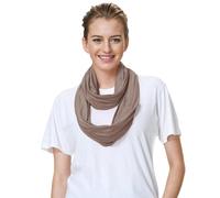 Lina & Lily Écharpe Infinity légère en jersey modal de qualité supérieure pour femme, kaki, taille unique