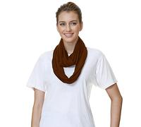 Lina & Lily Écharpe Infinity Snood en jersey modal de qualité supérieure léger pour femmes, marron, taille unique