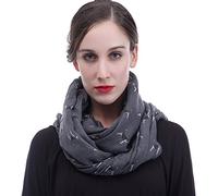 Lina & Lily écharpe tube snood à motif chien Beagle (Gris)