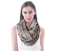 Lina & Lily écharpe tube snood à motif chien Beagle (Gris)