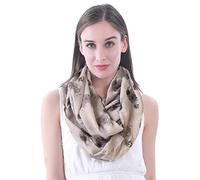Lina & Lily écharpe tube snood à motif chien Berger australien (Beige)