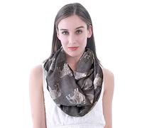 Lina & Lily écharpe tube snood à motif chien Berger australien (Gris)