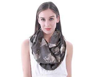 Lina & Lily écharpe tube snood à motif chien Berger australien (Gris)
