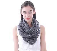 Lina & Lily écharpe tube snood à motif chien Cavalier King Charles Spaniel (Gris)