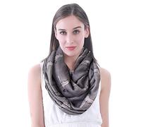 Lina & Lily écharpe tube snood à motif chien Dogue allemand (Gris)