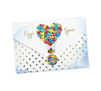 LINA OFFICINE GRAFICHE CREATIVE 96-256 Carte de vœux cadeau mariage porte-cartes, pochette intérieure pour cadeau mariage incluse - avec étiquette fermée enveloppe enveloppe enveloppe 11 x 16 cm (PALLONCINI)