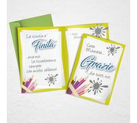 LINA OFFICINE GRAFICHE CREATIVE Carte de vœux avec inscription CARA MAESTRA MERCI DE TOUS NOUS