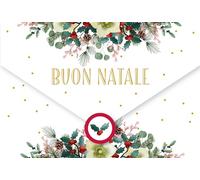 LINA OFFICINE GRAFICHE CREATIVE Carte de vœux de Noël italienne format 16 x 11 porte-argent cadeau de Noël 96-908