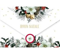 LINA OFFICINE GRAFICHE CREATIVE Carte de vœux de Noël italienne format 16 x 11 porte-argent cadeau de Noël 96-907