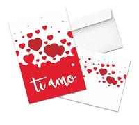 LINA OFFICINE GRAFICHE CREATIVE Carte de vœux pour la Saint-Valentin format 17 x 12 avec inscription TIA MO