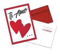 LINA OFFICINE GRAFICHE CREATIVE Carte de vœux pour la Saint-Valentin format 17 x 12 avec inscription TIA MO