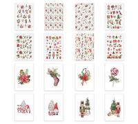 LINA OFFICINE GRAFICHE CREATIVE Lot de 16 cartes de Noël avec enveloppe porte-carte 97-999