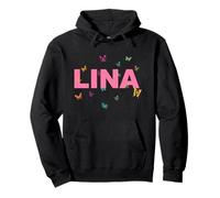 Lina - Un Beau nom avec des Papillons. Sweat à Capuche