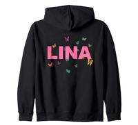 Lina - Un Beau nom avec des Papillons. Sweat à Capuche
