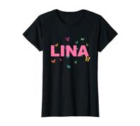 Lina - Un Beau nom avec des Papillons. T-Shirt