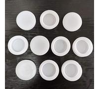 LinaLife Lot de 10 bouchons ronds en caoutchouc PVC pour tirelire 43 mm Blanc