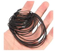 LinaLife Lot de 35 courroies carrées assorties de 25 mm à 190 mm pour lecteur DVD, Xbox 360, réparation et reconstruction, noir