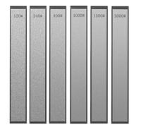 LinaLife - Lot de 6 pierres à aiguiser diamant pour aiguiser les couteaux à angle fixe, système professionnel d'affûtage de couteaux de cuisine, pierre à aiguiser, 120/240/400/1000/1500/3000