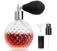 LINALL Bouteille de parfum vintage en verre rechargeable pour la décoration de la maison, cocktail - Transparent - 96,4 g