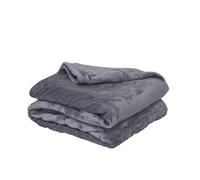 LINANDELLE - Couverture Plaid microvelours 280 g/m² VELUDO - Gris foncé - 240x260