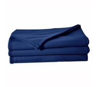 LINANDELLE - Couverture Plaid Polaire Anti feu 320gr Secure - Bleu - 240x260