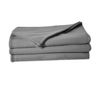 LINANDELLE - Couverture Plaid Polaire anti feu 320gr SECURE - Gris - 240x260 cm