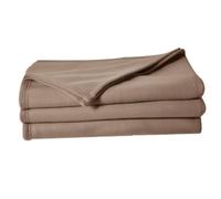 LINANDELLE - Couverture Plaid Polaire Anti feu 320gr Secure - Marron - 220x240