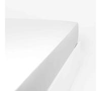LINANDELLE - Drap Housse Coton 120 Fils Jersey Extensible Douceur - Blanc - B 80 x L 200 cm