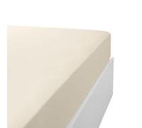 Linandelle - Drap Housse Coton 120 Fils Jersey Extensible Douceur - Ivoire - 120x190