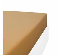 LINANDELLE - Drap Housse Coton 57 Fils en Molleton Flanelle TOUDOUX - Caramel - 140x190